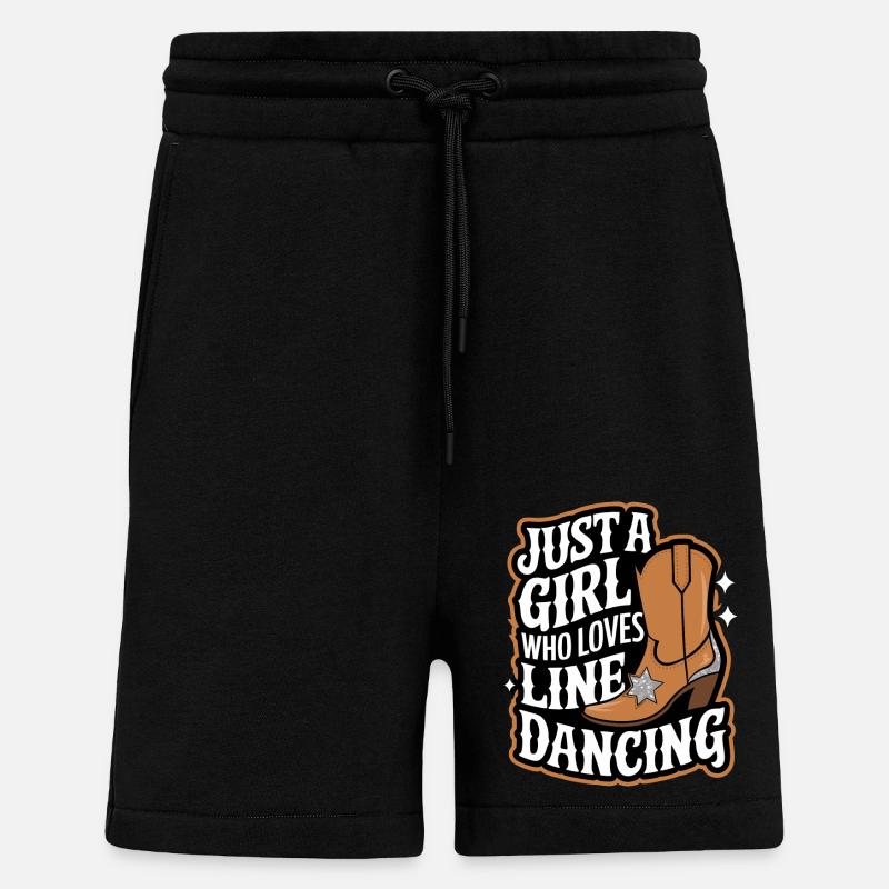 Line Dancing Tanzen Tänzer - Shorts - made by SPREAD - SOLID BLACK