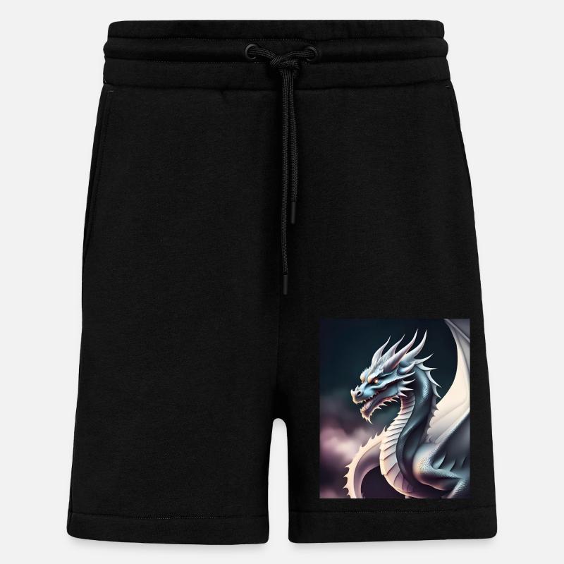 Drachen-Silhouette - Shorts - made by SPREAD - SOLID BLACK