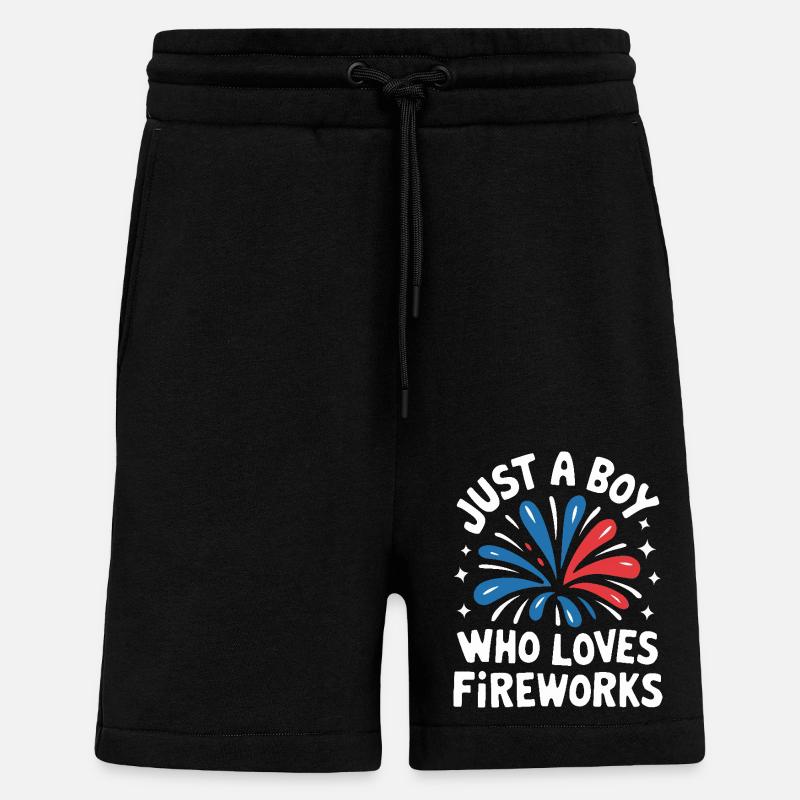 Pyrotechnie Feux d’artifice Pyrotechnie - Short bio décontracté fabriqué en UE - SOLID BLACK