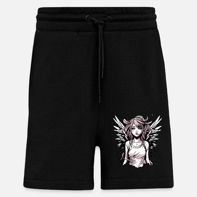 Fille ange moderne - Short bio décontracté fabriqué en UE - SOLID BLACK