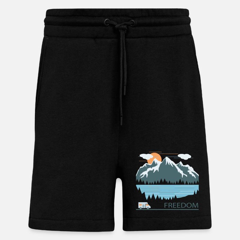 Camping - Short bio décontracté fabriqué en UE - SOLID BLACK