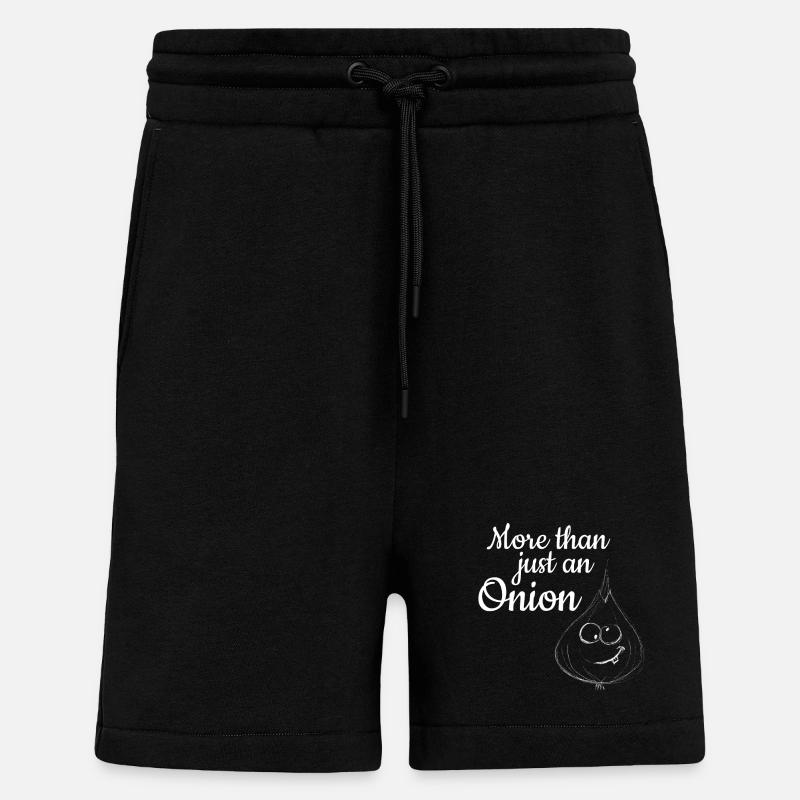 Plus qu'un simple oignon - Short bio décontracté fabriqué en UE - SOLID BLACK