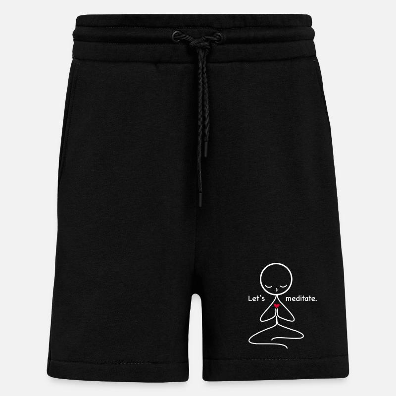 méditation - Short bio décontracté fabriqué en UE - SOLID BLACK