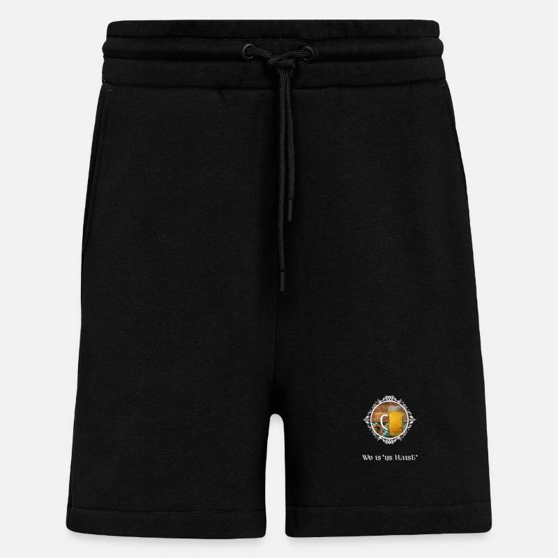 Häuserfrage mit Bierglas - Shorts - made by SPREAD - SOLID BLACK