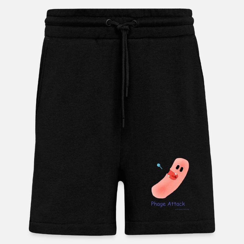 Phage Attack - Bacteria & Bacteriophage - Shorts - made by SPREAD - SOLID BLACK