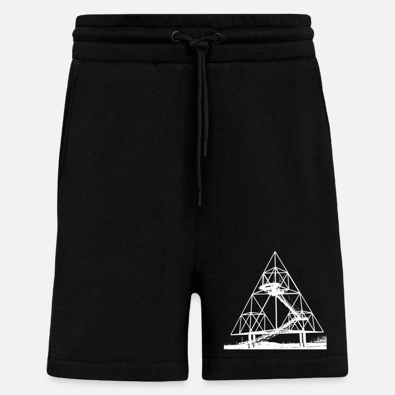 TETRAEDER WEISS - Shorts - made by SPREAD - SOLID BLACK