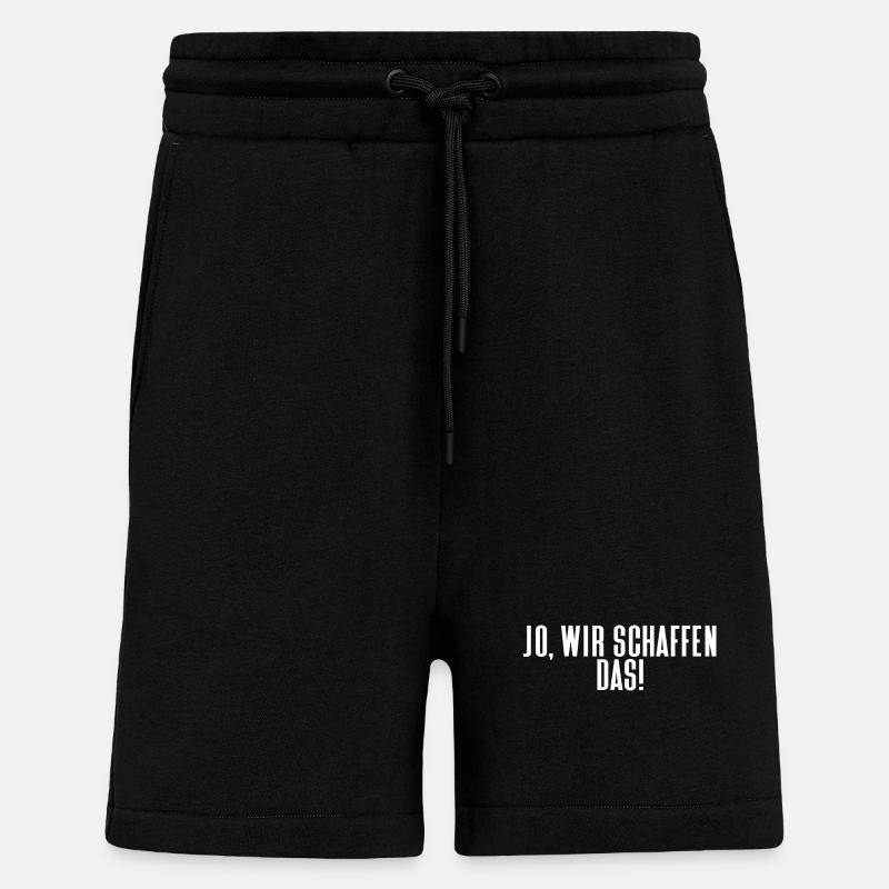 Jo wir schaffen das - Shorts - made by SPREAD - SOLID BLACK