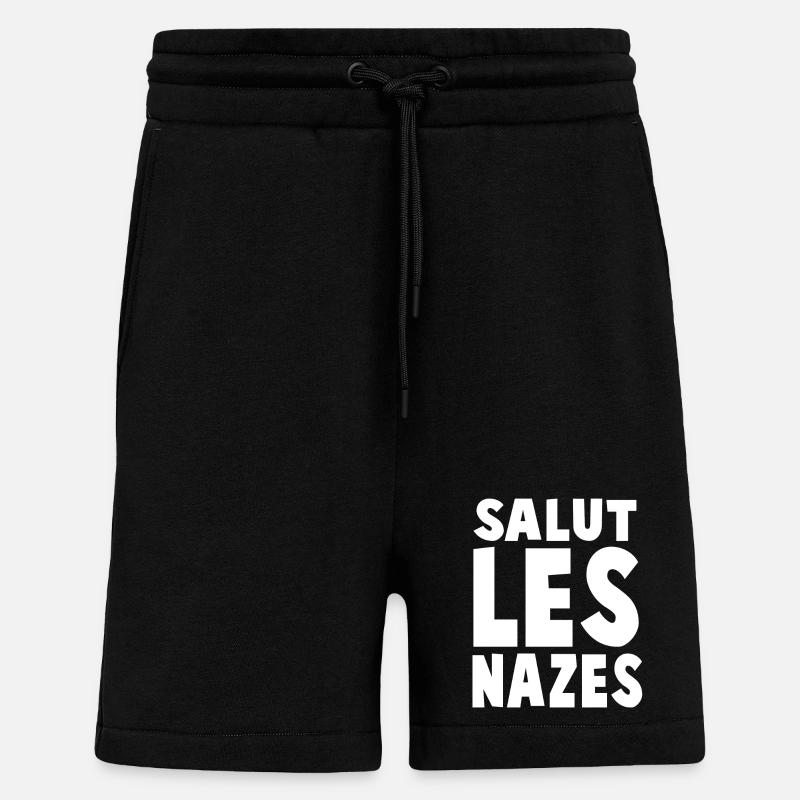 Salutations Macabres Noir et Blanc - Short bio décontracté fabriqué en UE - SOLID BLACK