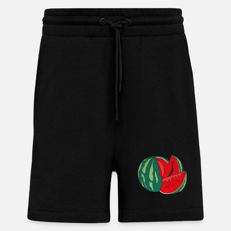 Melon Summer Fruit Delicious Fun Gift - Shorts - made by SPREAD - SOLID BLACK