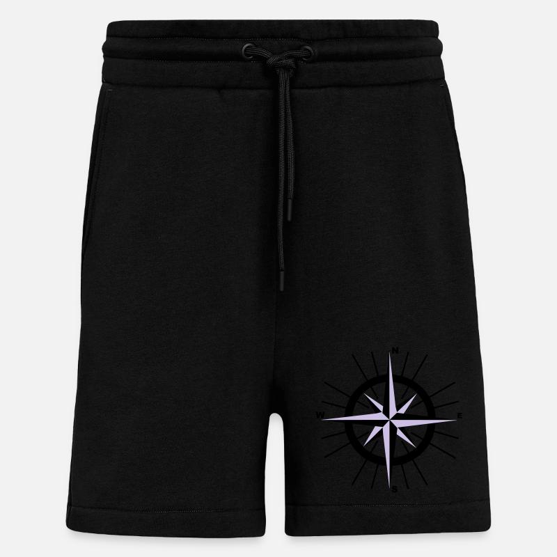 Nautische Kompass - Shorts - made by SPREAD - SOLID BLACK