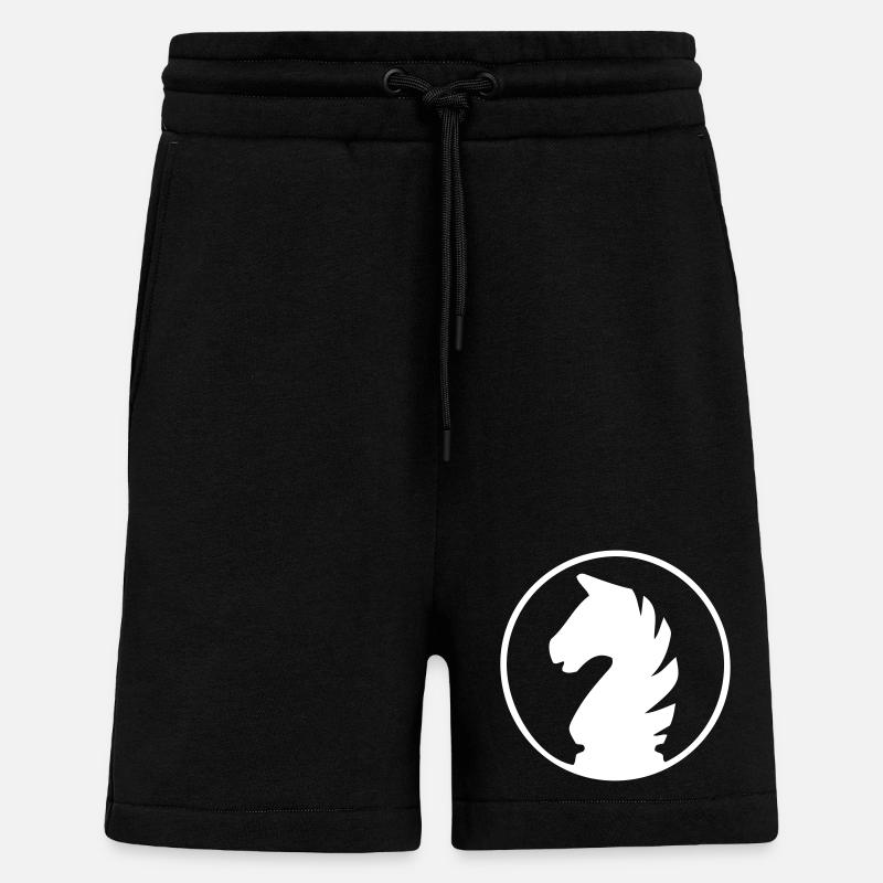 Schach - Pferd - Shorts - made by SPREAD - SOLID BLACK