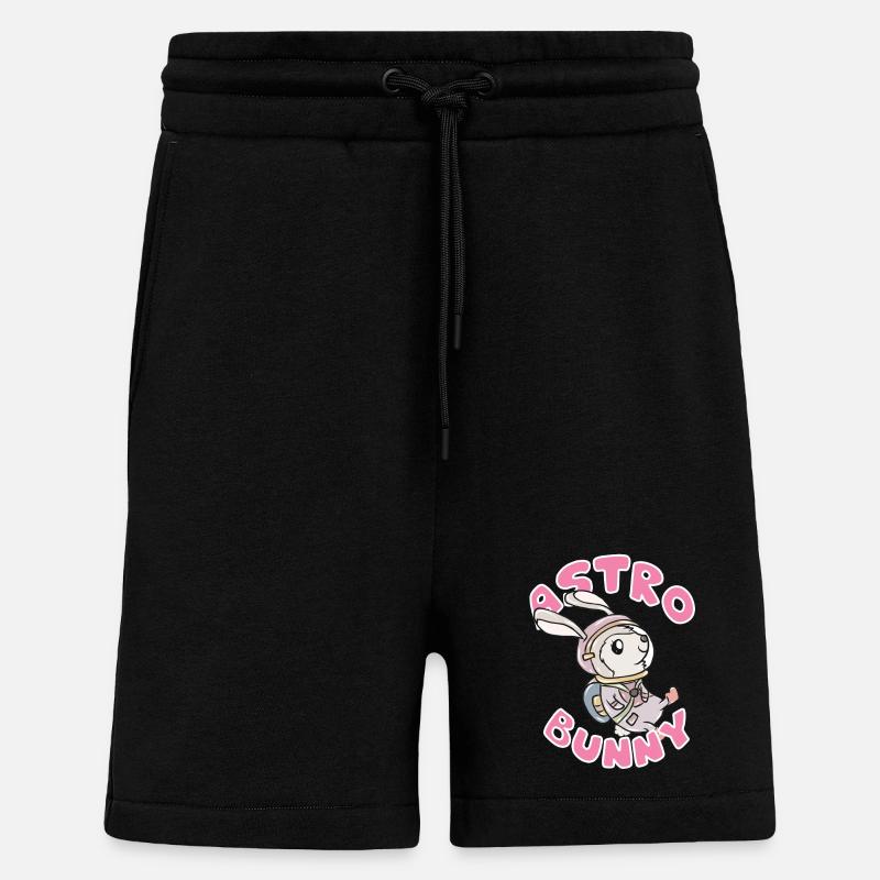 Astronaut Hase - Shorts - made by SPREAD - SOLID BLACK