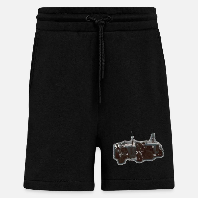 Traktorenduo im Feld - Shorts - made by SPREAD - SOLID BLACK
