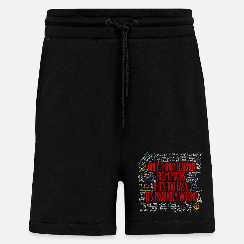 Math Math Algebra Calculating Funny Sayings - Shorts - made by SPREAD - SOLID BLACK