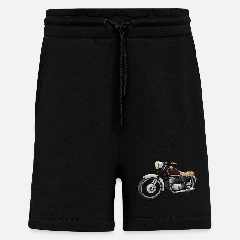 Moto avec un siège - Short bio décontracté fabriqué en UE - SOLID BLACK