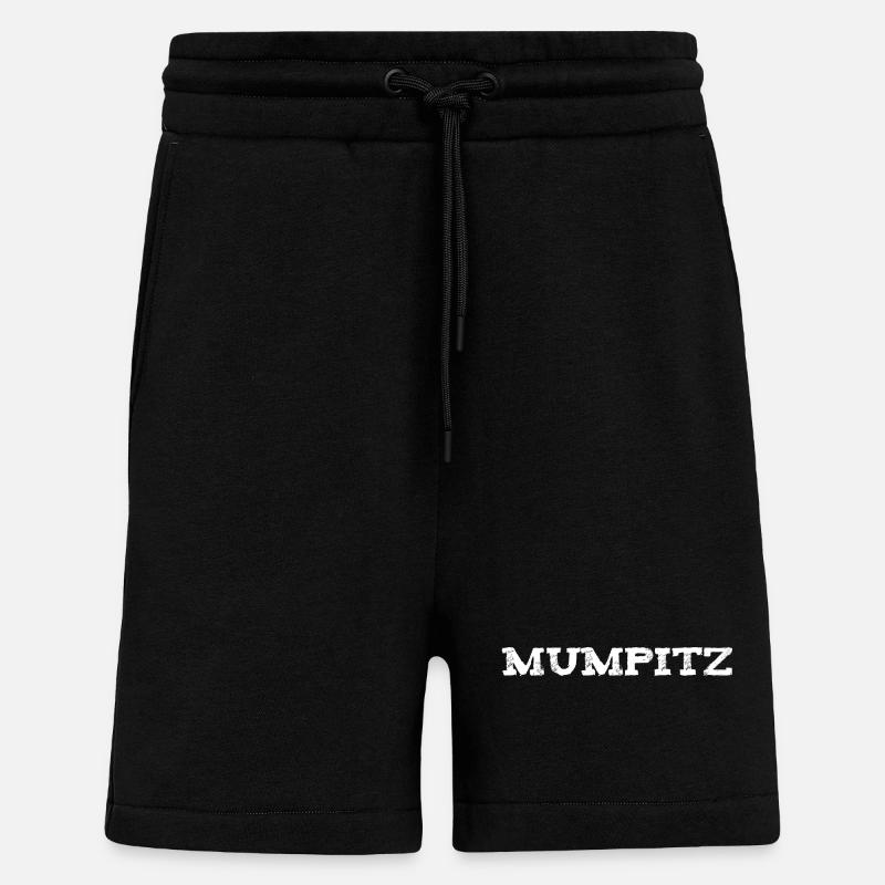 Mumpitz Distressed Logo - Shorts - made by SPREAD - SOLID BLACK