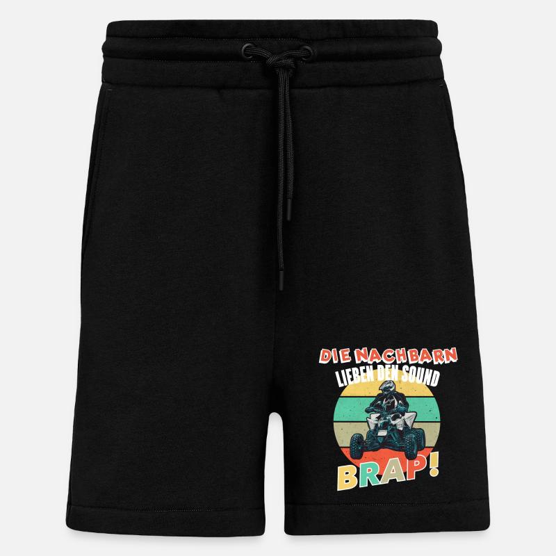 Quad Lustiger Spruch - Shorts - made by SPREAD - SOLID BLACK