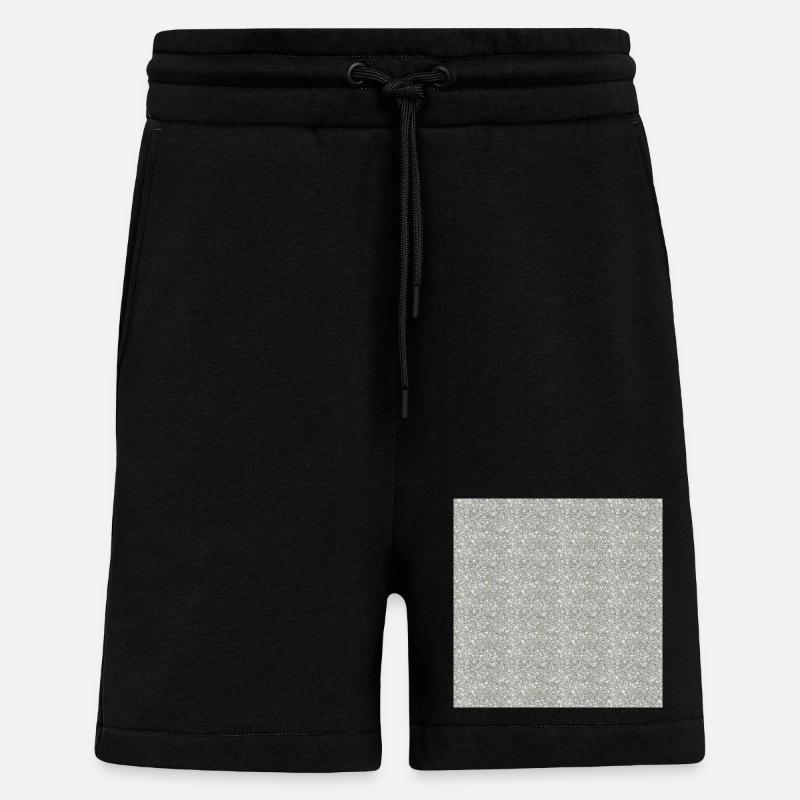 Gemusterter Granitstein in Grautönen - Shorts - made by SPREAD - SOLID BLACK