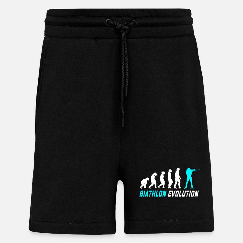 Evolution Biathlon Design / Geschenkidee - Shorts - made by SPREAD - SOLID BLACK