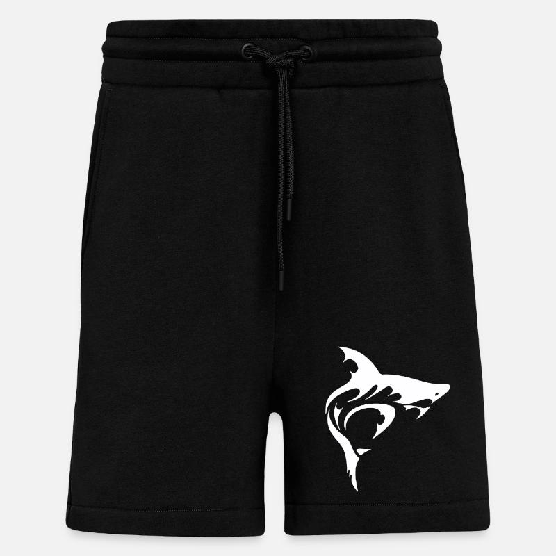 Requin - Short bio décontracté fabriqué en UE - SOLID BLACK