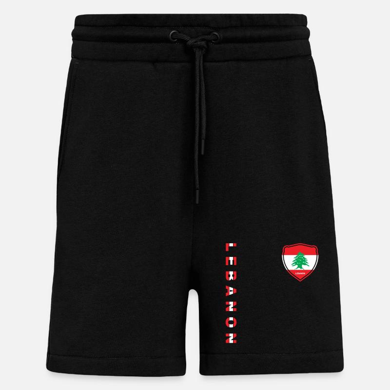 Libanon Beirut Libanese Libanesin Libanesisch LBN - Shorts - made by SPREAD - SOLID BLACK