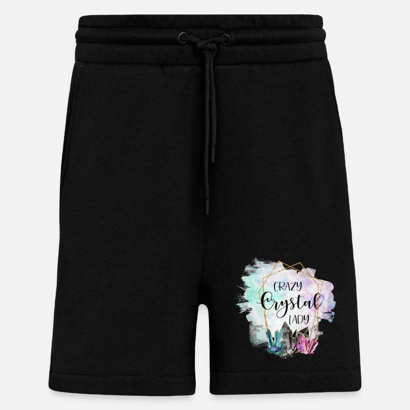 Crystal Crystal Lady Naturopath Gift - Shorts - made by SPREAD - SOLID BLACK