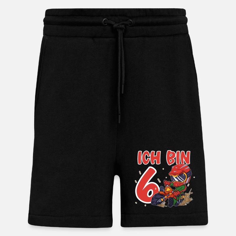 Ich Bin 6 Motocross - Shorts - made by SPREAD - SOLID BLACK