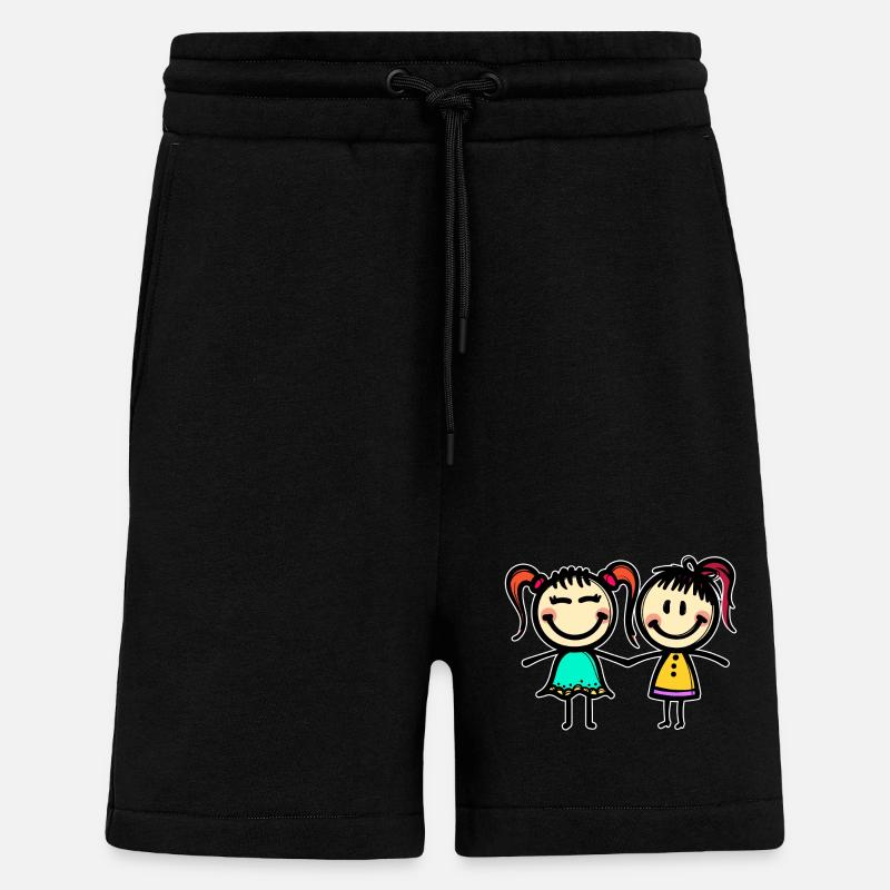 Freundin Beste Freunde - Shorts - made by SPREAD - SOLID BLACK