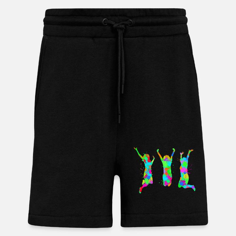 Beste Freunde Freundschaft Buddy - Shorts - made by SPREAD - SOLID BLACK