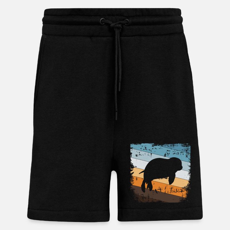 Seehund Robbe - Shorts - made by SPREAD - SOLID BLACK