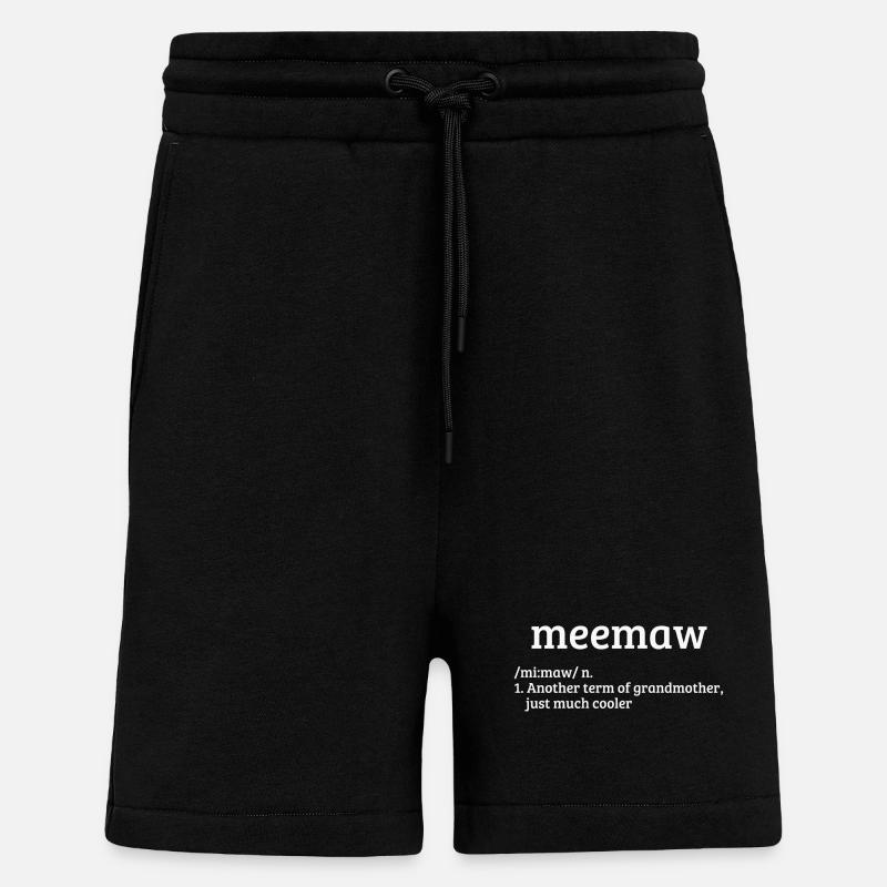 Meemaw Defination Mother’s Day - Shorts - made by SPREAD - SOLID BLACK