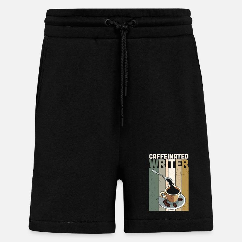 Caffeinated Writer Writing Novel Writer - Shorts - made by SPREAD - SOLID BLACK