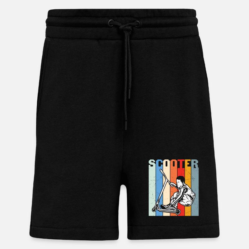 Scooter Citation Stunt Scooter Design - Short bio décontracté fabriqué en UE - SOLID BLACK