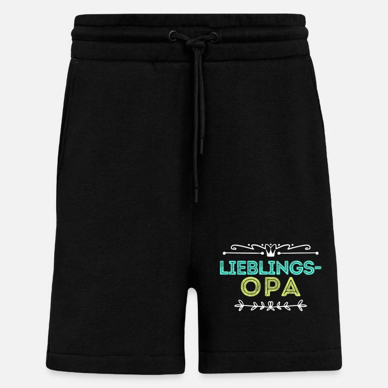 Statement Lieblingsopa Opa Großvater - Shorts - made by SPREAD - SOLID BLACK
