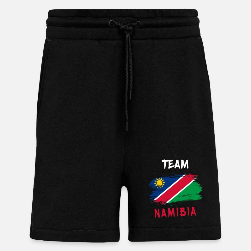 Team Namibia Flaggen Design - Shorts - made by SPREAD - SOLID BLACK