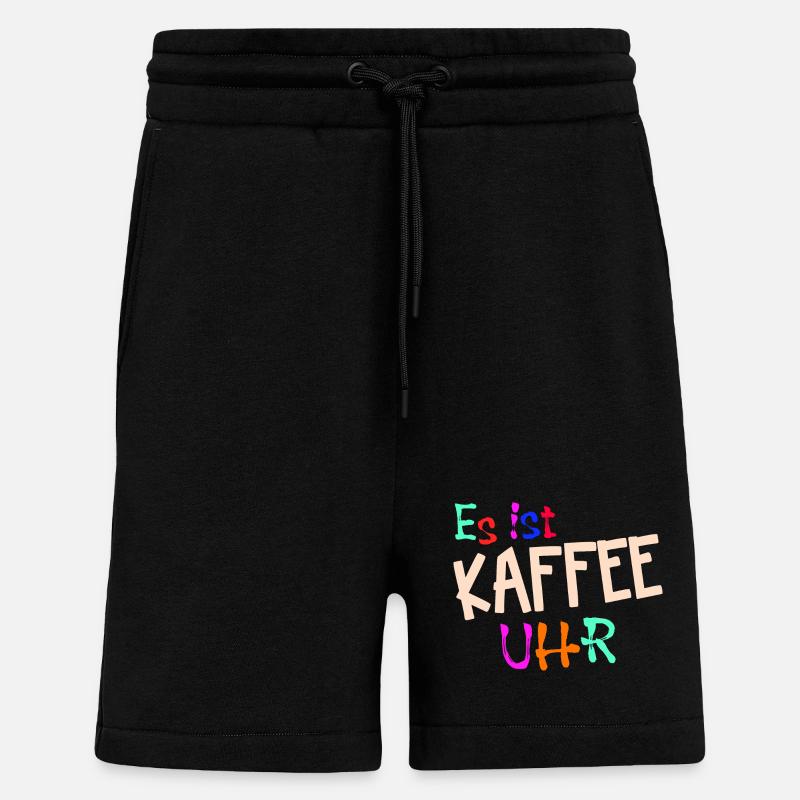 Kaffeeliebhaber Kaffeetrinker Kaffe Statement - Shorts - made by SPREAD - SOLID BLACK