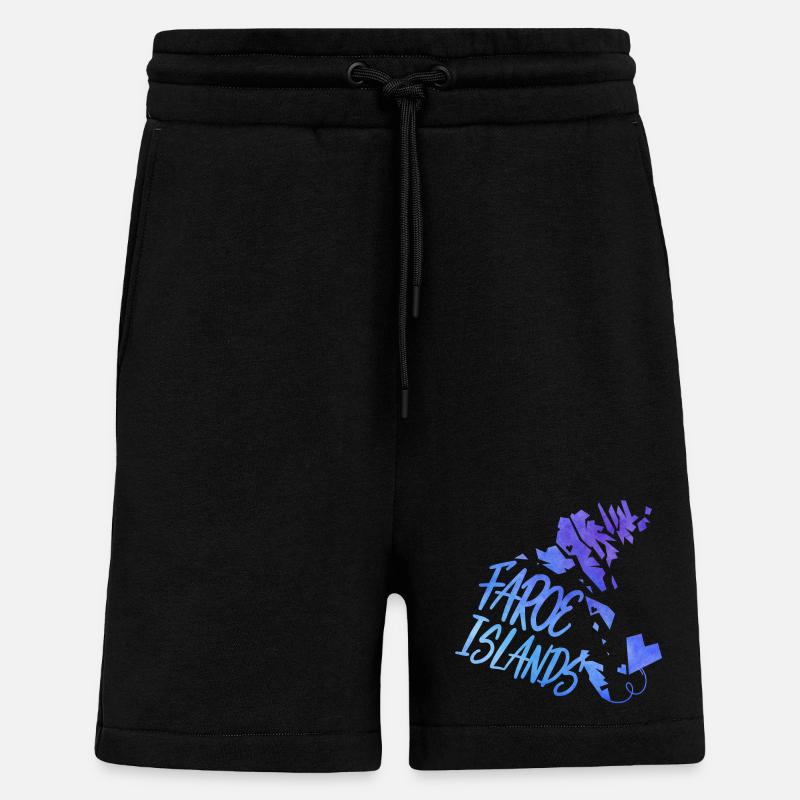 Isole Faroe - Pantaloncini ecologici casual Made in UE - SOLID BLACK