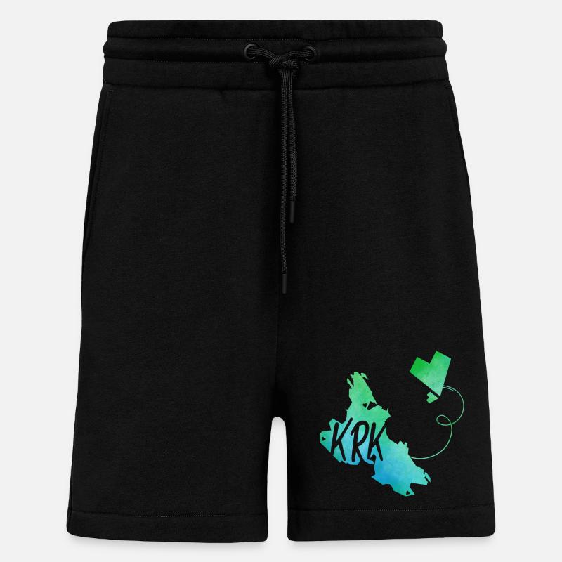 Krk - Short bio décontracté fabriqué en UE - SOLID BLACK