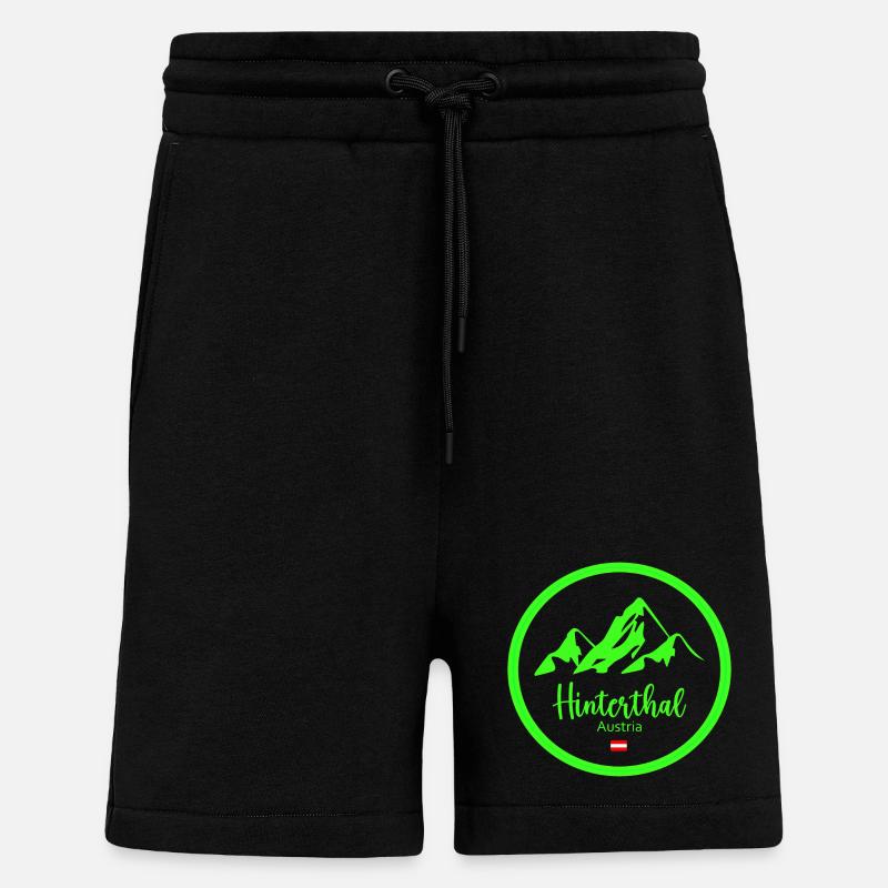 Hinterthal Alpen Neon Logo - Shorts - made by SPREAD - SOLID BLACK
