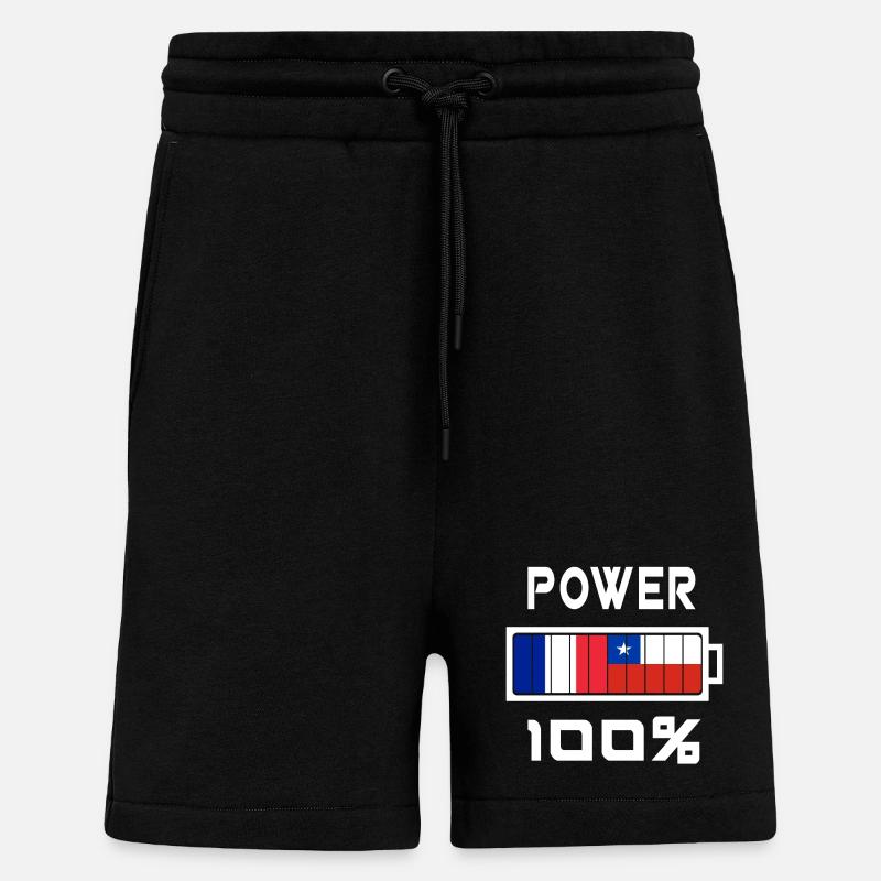 Chile und Frankreich machen 100% - Shorts - made by SPREAD - SOLID BLACK