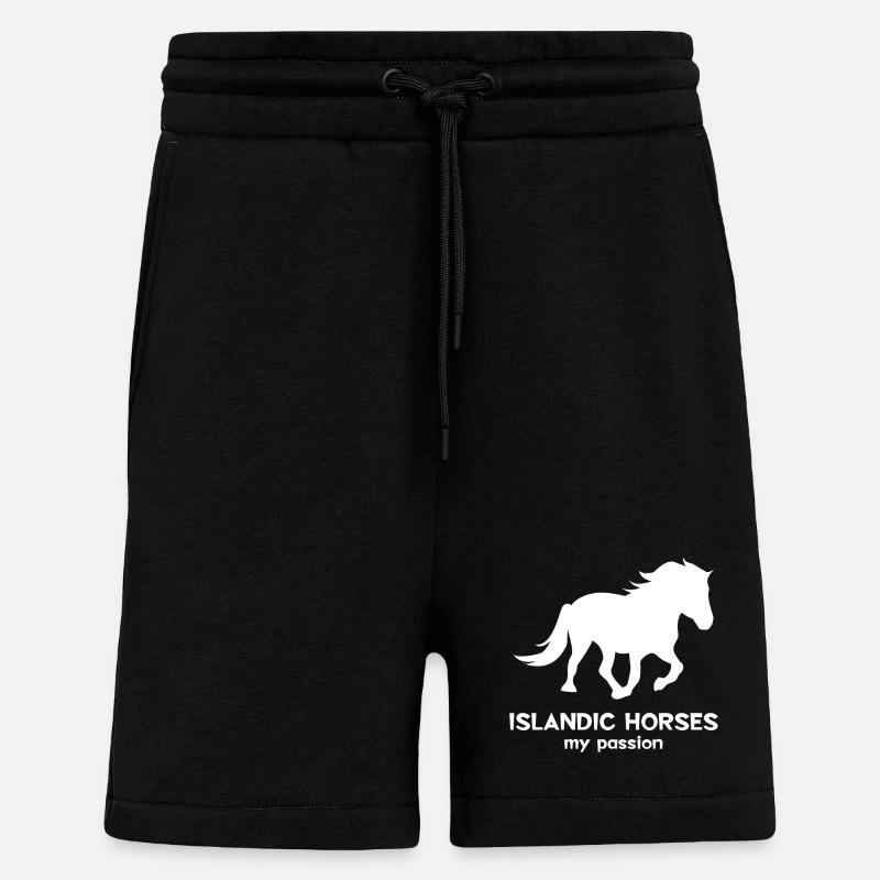 Pferde Statement Islandpferde Isländer Pferdeliebe - Shorts - made by SPREAD - SOLID BLACK
