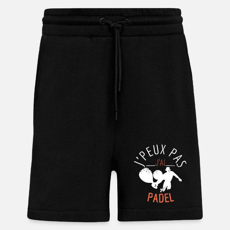 J'PEUX Pas J'ai PADEL - Short bio décontracté fabriqué en UE - SOLID BLACK