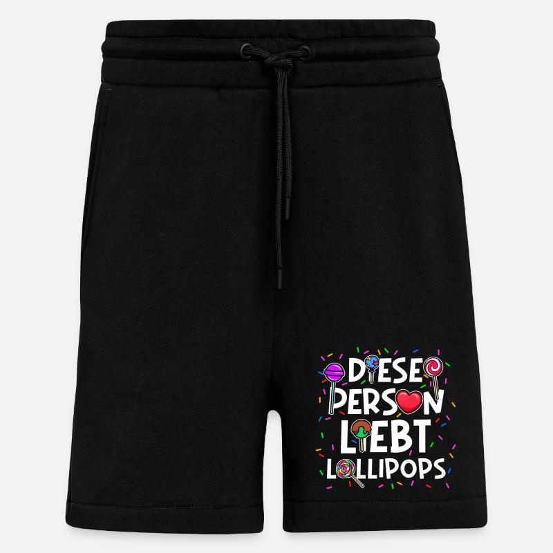 Schokolade Süßigkeiten Herz Bonbon Statement - Shorts - made by SPREAD - SOLID BLACK