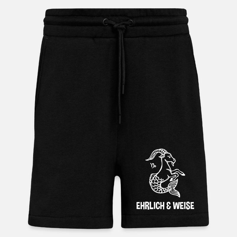 Steinbock Statement Astrologie Tierkreiszeichen - Shorts - made by SPREAD - SOLID BLACK