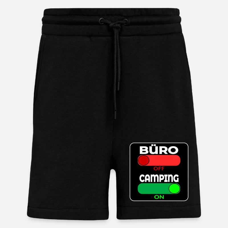 CAMPING SPRÜCHE - Shorts - made by SPREAD - SOLID BLACK