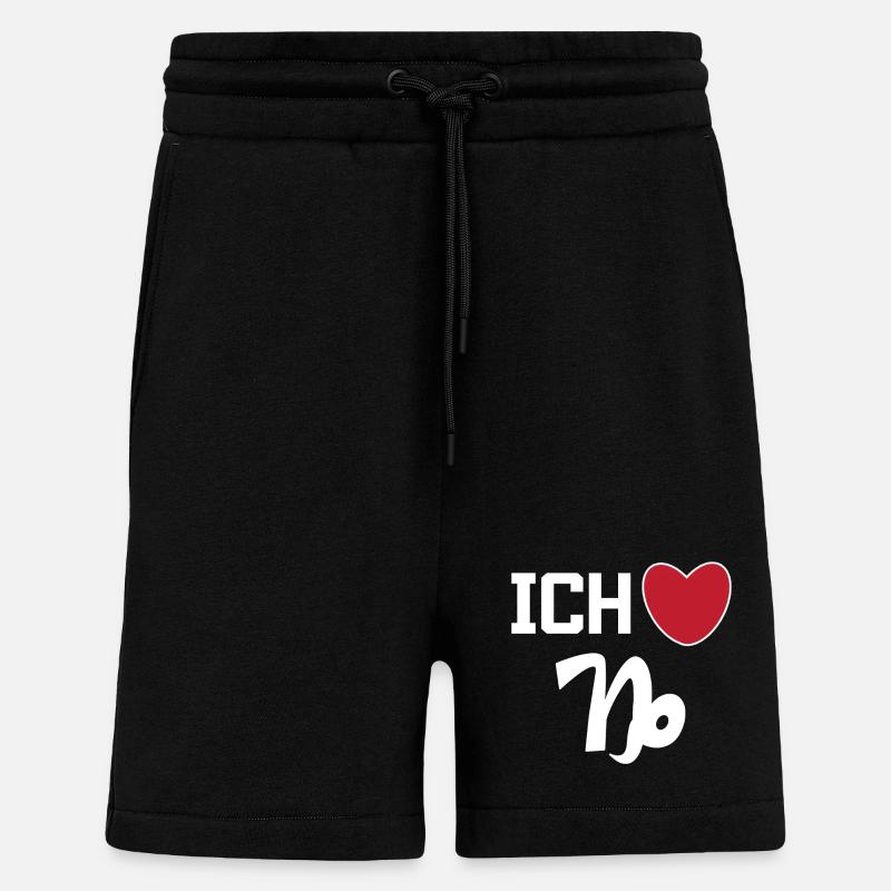 Steinbock Herz Statement Horoskop Sternzeichen - Shorts - made by SPREAD - SOLID BLACK