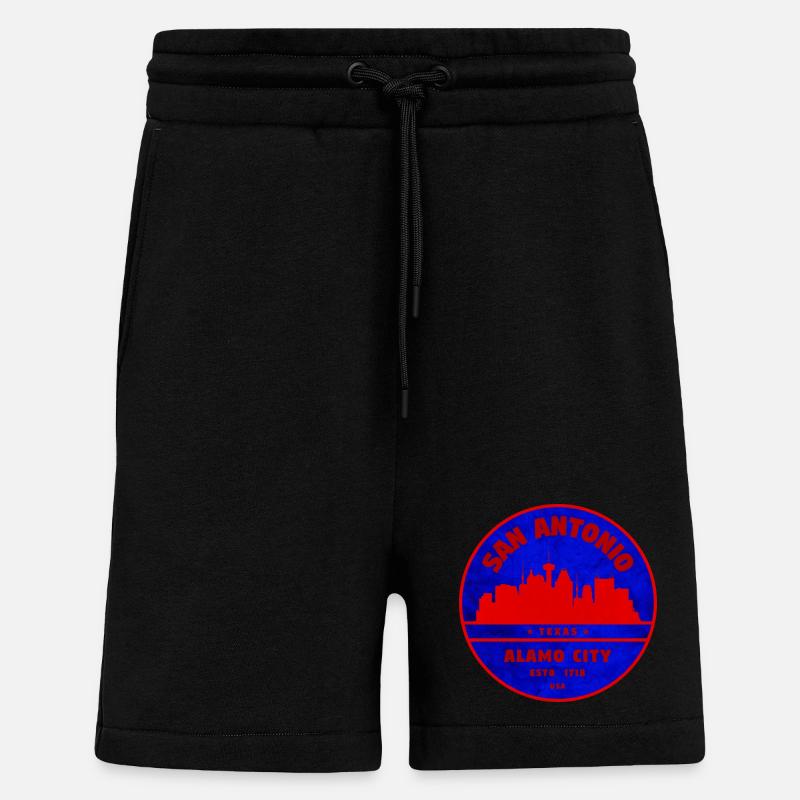 San Antonio Skyline Retro-Abzeichen - Shorts - made by SPREAD - SOLID BLACK