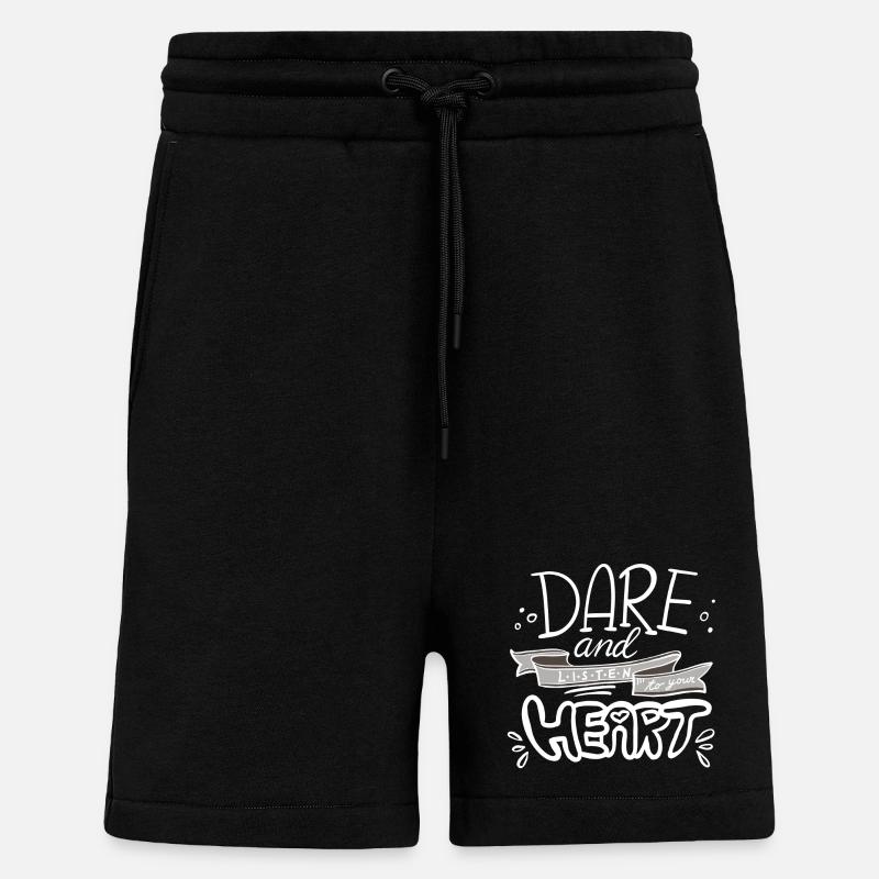 Message de motivation à la main - Short bio décontracté fabriqué en UE - SOLID BLACK