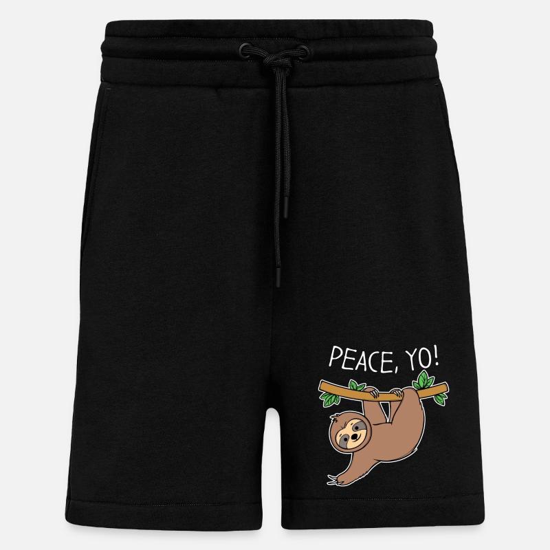 Cool Faultier Statement Urwaldbewohner Säugetier - Shorts - made by SPREAD - SOLID BLACK