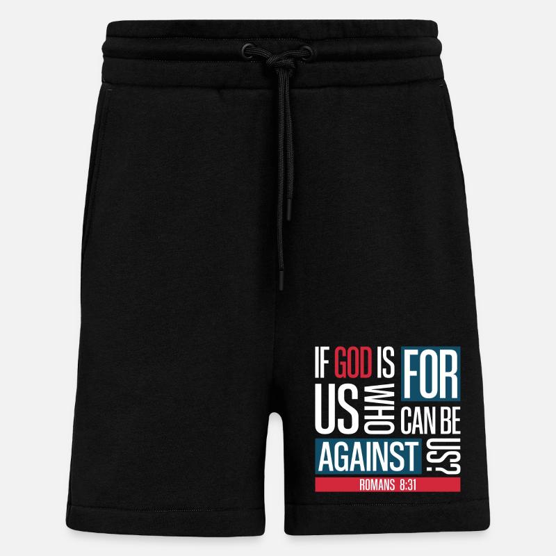 God for us (dark) - Shorts - made by SPREAD - SOLID BLACK